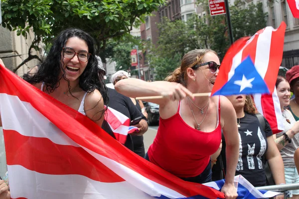 Desfile Nacional Dia Porto Rico Junho 2023 Nova York Eua — Fotografia de Stock