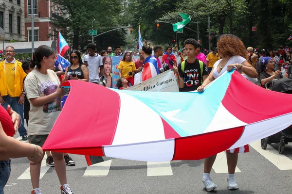Desfile Nacional Puertorriqueño Junio 2023 Nueva York Estados Unidos Desfile —  Fotos de Stock