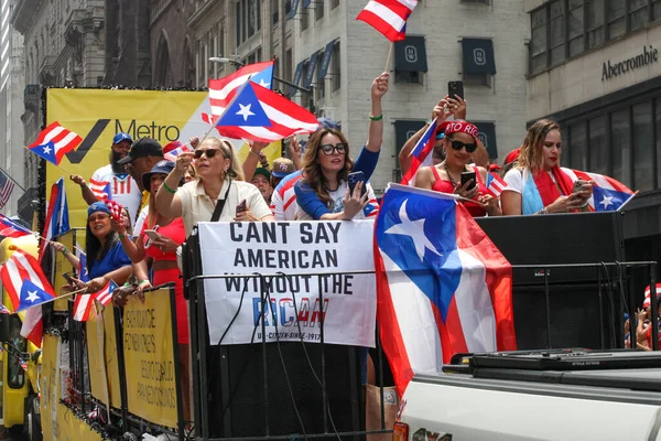 Desfile Nacional Dia Porto Rico Junho 2023 Nova York Eua — Fotografia de Stock
