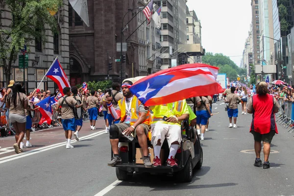 Národní Portorikánská Přehlídka Června 2023 New York Usa National Puerto — Stock fotografie