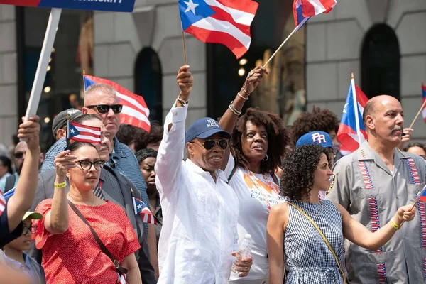 Défilé Journée Portoricaine New York New York Juin 2023 États — Photo