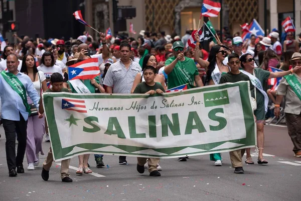 Desfile Puertorriqueño Nueva York Nueva York Nueva York Junio 2023 —  Fotos de Stock