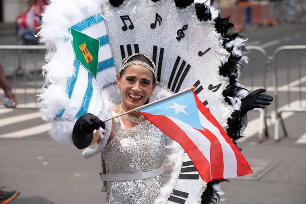 Desfile Puertorriqueño Nueva York Nueva York Nueva York Junio 2023 — Foto de Stock