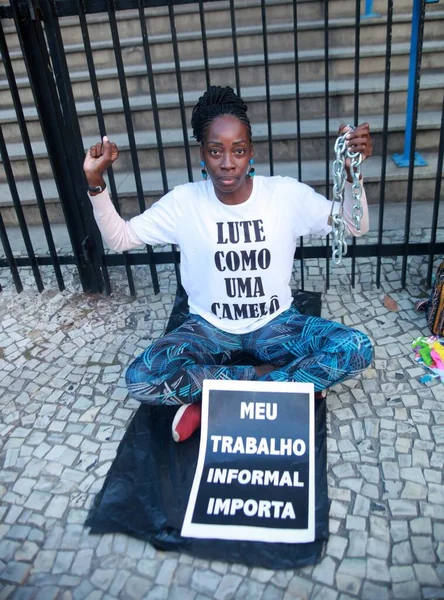 Fim Protesto Frente Prefeitura Rio Janeiro Junho 2023 Rio Janeiro — Fotografia de Stock