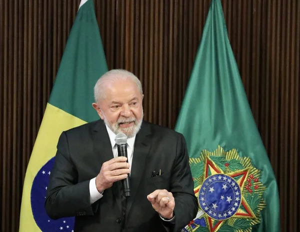 Réunion Ministérielle Avec Président Brésil Juin 2023 Brasilia District Fédéral — Photo