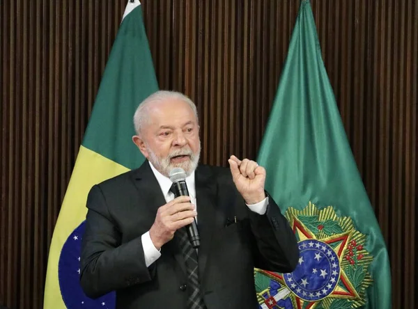 Ministermöte Med Brasiliens President Juni 2023 Brasilia Förbundsdistriktet Brasilien Förbundsrepubliken — Stockfoto