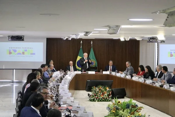 Reunión Ministerial Con Presidente Brasil Junio 2023 Brasilia Distrito Federal —  Fotos de Stock