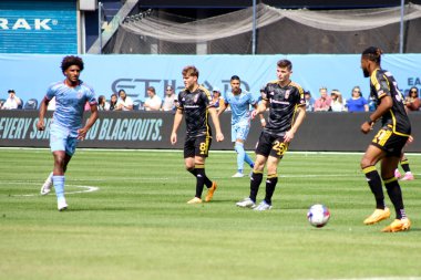 2023 MLS Normal Sezon: New York City FC, Columbus Crew 'a karşı. 17 Haziran 2023, New York, ABD: New York City FC ve Columbus Crew arasındaki futbol maçı, Major League Soccer (MLS) Doğu Konferansı için geçerli, New York Yankee Stadyumu 'nda
