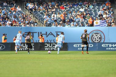 2023 MLS Normal Sezon: New York City FC, Columbus Crew 'a karşı. 17 Haziran 2023, New York, ABD: New York City FC ve Columbus Crew arasındaki futbol maçı, Major League Soccer (MLS) Doğu Konferansı için geçerli, New York Yankee Stadyumu 'nda