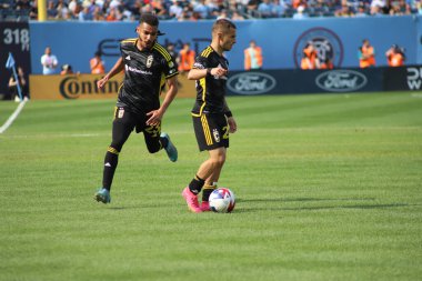 2023 MLS Normal Sezon: New York City FC, Columbus Crew 'a karşı. 17 Haziran 2023, New York, ABD: New York City FC ve Columbus Crew arasındaki futbol maçı, Major League Soccer (MLS) Doğu Konferansı için geçerli, New York Yankee Stadyumu 'nda
