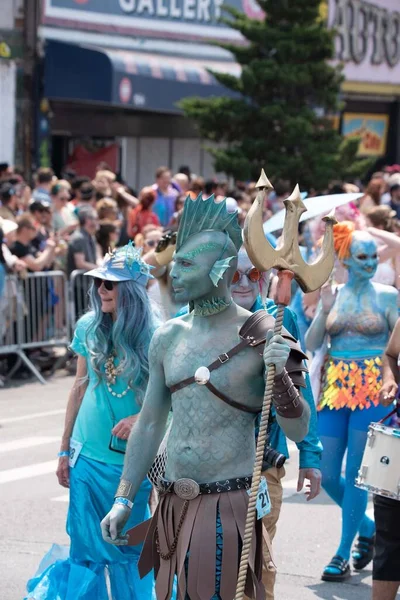Mermaid Parade Coney Island June 2023 Coney Island Brooklyn New — Stock Photo, Image