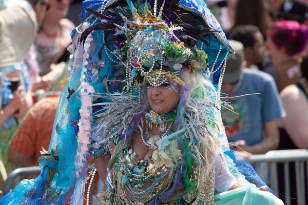Die Meerjungfrauen Parade Coney Island Juni 2023 Coney Island Brooklyn — Stockfoto