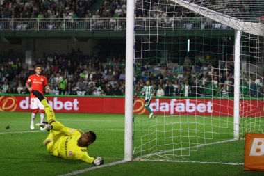 Curitiba (PR), Brazil 06 / 22 / 2023 - Coritiba ile Internacional arasında oynanan karşılaşmada kaleci John do Internacional, Brezilya Serie A Şampiyonası 'nın 11.