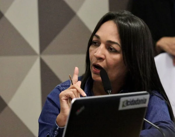 Brasilia 2023 Cumhuriyet Senatörü Cpmi Raportörü Eliziane Gama Psd Ocak — Stok fotoğraf