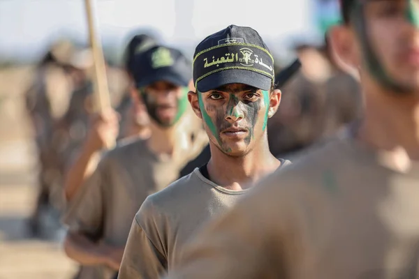 stock image The Islamic Jihad Movement in Gaza organizes the opening ceremony of the Thar al-Ahrar camps. June 22, 2023, Gaza, Palestine: The Islamic Jihad Movement organized the opening ceremony of Thar Al-Ahrar cubs camps in the Hittin site