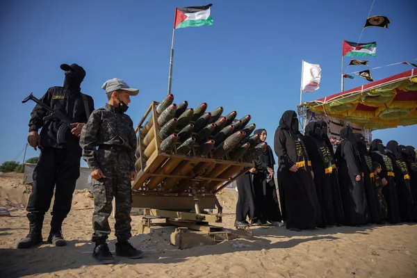 Исламское Движение Джихада Газе Организует Церемонию Открытия Лагерей Тар Аль — стоковое фото