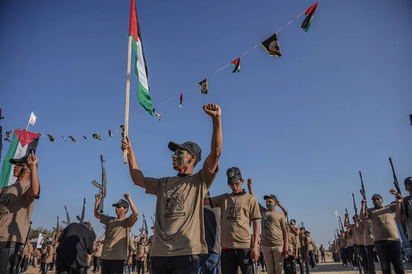 Islámské Džihádské Hnutí Gaze Organizuje Zahajovací Ceremoniál Táborů Thar Ahrar — Stock fotografie