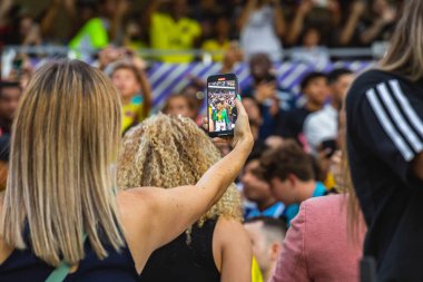 Orlando (ABD), Orlando City 'deki Exploria Stadyumu' nda eski oyuncular Ronaldinho ve Roberto Carlos tarafından düzenlenen festivalin ikinci sayısı.. 