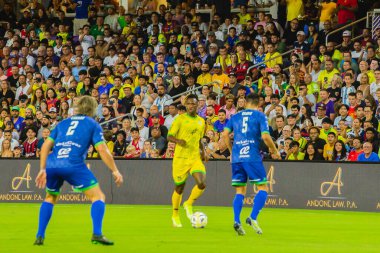 Orlando (ABD), Orlando City 'deki Exploria Stadyumu' nda eski oyuncular Ronaldinho ve Roberto Carlos tarafından düzenlenen festivalin ikinci sayısı.. 