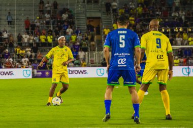 Orlando (ABD), Orlando City 'deki Exploria Stadyumu' nda eski oyuncular Ronaldinho ve Roberto Carlos tarafından düzenlenen festivalin ikinci sayısı.. 