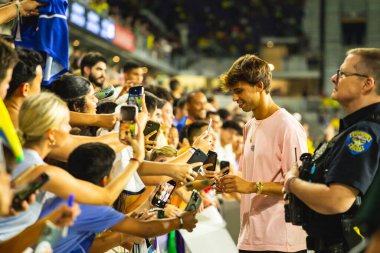 Orlando (ABD), Orlando City 'deki Exploria Stadyumu' nda eski oyuncular Ronaldinho ve Roberto Carlos tarafından düzenlenen festivalin ikinci sayısı.. 