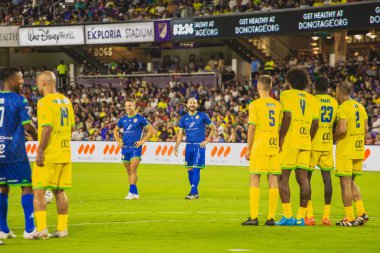 Orlando (ABD), Orlando City 'deki Exploria Stadyumu' nda eski oyuncular Ronaldinho ve Roberto Carlos tarafından düzenlenen festivalin ikinci sayısı.. 
