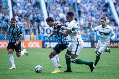 PORTO ALEGRE (RS), Brezilya 06 / 25 / 2023 - Alef Manga, Gremio 'ya karşı oynanan ve Gremio Arena' da yapılan 12.