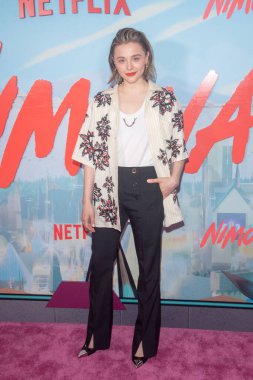 Netflix 'in Nimona New York gösterimi. 24 Haziran 2023, New York, ABD: Chloe Grace Moretz, Netflix 'in Nimona' sının New York gösterimine 24 Haziran 2023 'te New York' ta bulunan AMC Lincoln Square Theater 'da katılır.. 