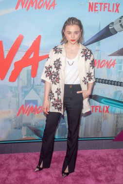 Netflix 'in Nimona New York gösterimi. 24 Haziran 2023, New York, ABD: Chloe Grace Moretz, Netflix 'in Nimona' sının New York gösterimine 24 Haziran 2023 'te New York' ta bulunan AMC Lincoln Square Theater 'da katılır.. 