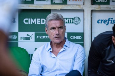 Sao Paulo (SP), Brezilya 06 / 25 / 2023 - Sao Paulo 'nun batı bölgesindeki Allianz Parque' da düzenlenen 2023 Brezilya Şampiyonası 'nın 12. turunda Palmeiras ve Botafogo arasında oynanan karşılaşmada teknik direktör Luis Castro