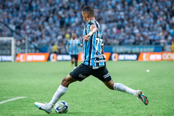 Porto Alegre Brasil 2023 Andre Marca Celebra Primer Gol Con —  Fotos de Stock