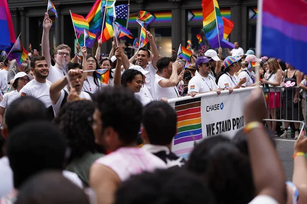 New York City Pride March 2023 New York Usa Марш — стокове фото