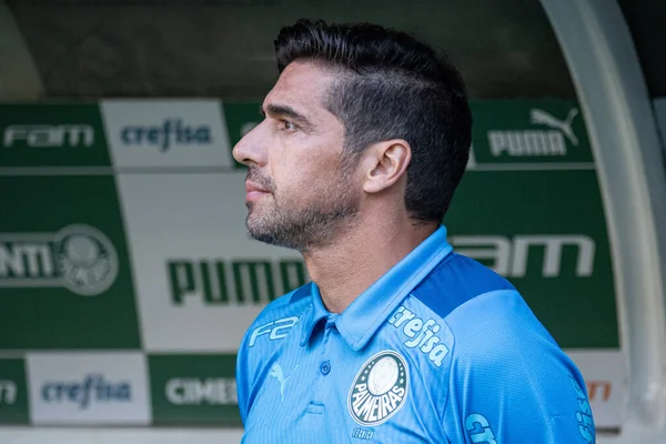 Sao Paulo Brazílie 2023 Trenér Abel Ferreira Utkání Mezi Palmeiras — Stock fotografie