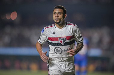 SAO PAULO (SP), 06 / 27 / 2023 - Cicero Pompeu de Toledo Stadyumu 'nda düzenlenen 2023 Copa Sudamericana' nın altıncı turu için geçerli olan Sao Paulo ve Tigre arasındaki maçta Wellington Rato