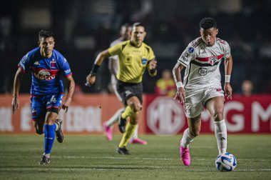 SAO PAULO (SP), 06 / 27 / 2023 - Cicero Pompeu de Toledo Stadyumu 'nda düzenlenen Copa Sudamericana 2023' ün altıncı turu için geçerli olan Sao Paulo ve Tigre arasındaki maçta Marcos Paulo 