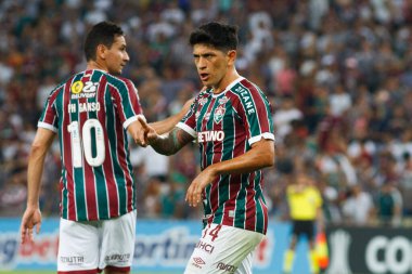 Rio de Janeiro (RJ), Brezilya 06 / 27 / 2023 - Fluminense Cano Gol Kutlaması - Fluminense Sporting Cristal, grup aşamaları için geçerlidir. D grubu, Amerika 'nın 6 Libertadore' unun 6 raundundan 6 'sı 2023