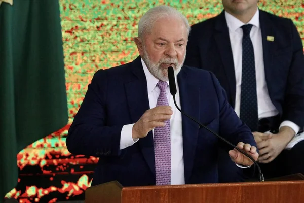 Brasilia Brzil 2023 Presidente República Federativa Brasil Luiz Inácio Lula —  Fotos de Stock