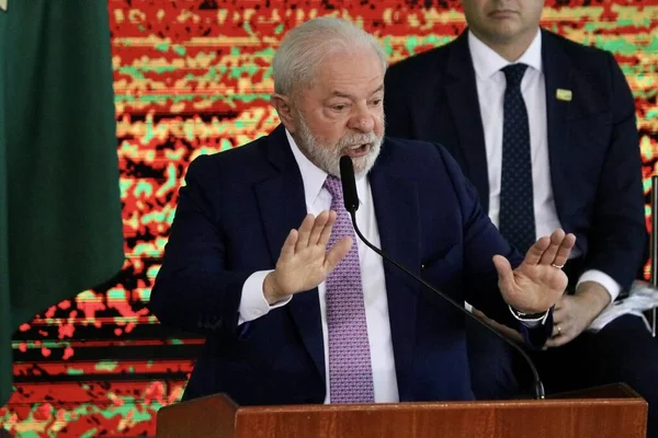 Brasilia Brzil 2023 Presidenten Förbundsrepubliken Brasilien Luiz Inacio Lula Silva — Stockfoto