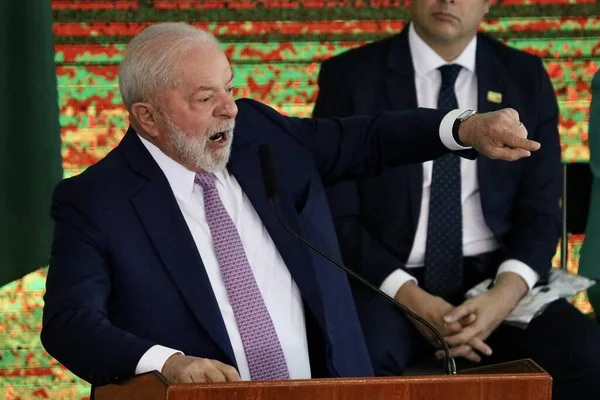 Brasilia Brzil 2023 Presidenten Republikken Brasil Luiz Inacio Lula Silva – stockfoto