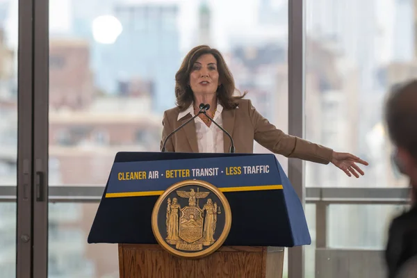 Gouverneur Hochul Kondigt Aan Dat First Nation Congestion Pricing Verder — Stockfoto