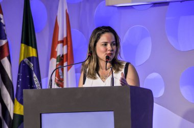 Sao Paulo (SP), 06 / 28 / 2023 - Belediye meclis üyesi Janaina Lima (MDB-SP), dünyanın en büyük bayilik fuarı olan ABF Franchising Expo 'nun açılışına katılacak. 