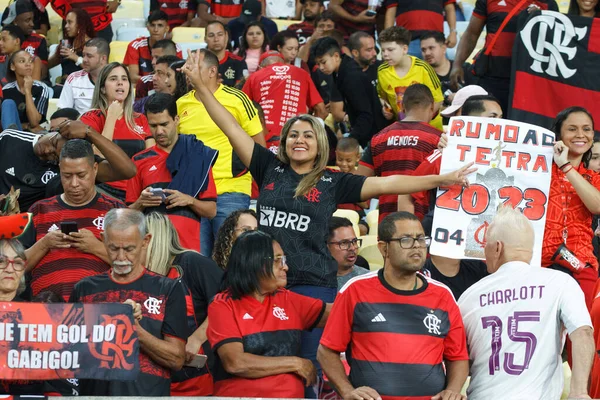 Rio Janeiro Brazylia 2023 Mecz Pomiędzy Flamengo Aucas Ważny Dla — Zdjęcie stockowe