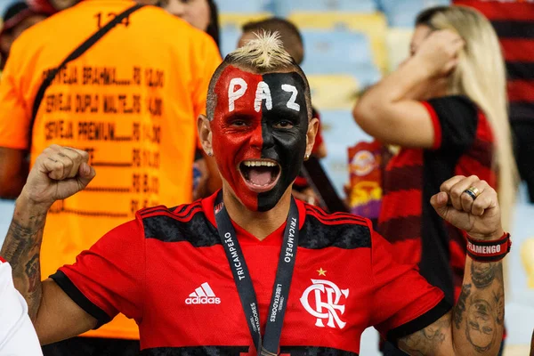 Rio Janeiro Brazilië 2023 Wedstrijd Tussen Flamengo Tegen Aucas Geldig — Stockfoto