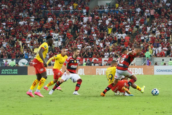 Rio Janeiro Brazílie 2023 Zápas Mezi Flamengo Proti Aucas Platné — Stock fotografie