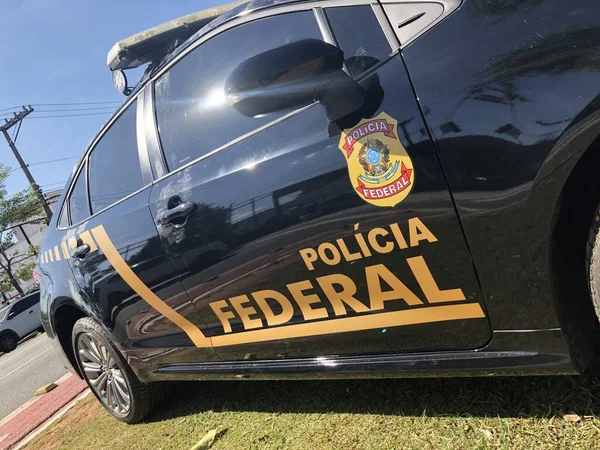 Taboao Serra Brasile 2023 Veicolo Della Polizia Federale Stato Trovato — Foto Stock