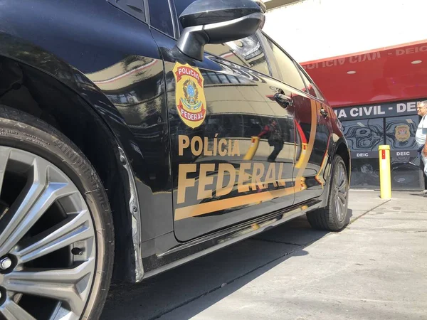 Taboao Serra Brasil 2023 Vehículo Policía Federal Fue Encontrado Que —  Fotos de Stock