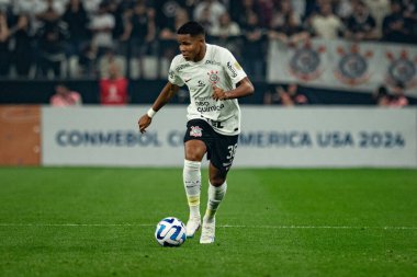 Sao Paulo (SP), Brezilya 06 / 28 / 2023 - Korintliler ve Liverpool (URU) arasındaki maç, Sao Paulo 'nun doğu bölgesindeki Neo Quimica Arena' da düzenlenen Conmebol Libertadores 2023 'ün 6. turu için geçerli.