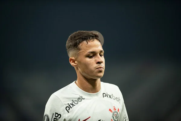 São Paulo Brasil 2023 Matheus Araujo Partida Entre Corinthians Liverpool — Fotografia de Stock