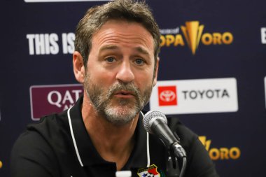 (SPO) Concacaf Gold Cup: Basın Konferansı Panama. 29 Haziran 2023, Harison, New Jersey: Koç Thomas Christiansen ile Basın Konferansı, Red Bull Arena 'da oynanan Concacaf Gold Cup ikinci turu için Martinica' ya karşı oynanan maçtan önce oynanan oyuncudur. 