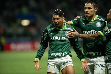 Sao Paulo (SP), Brezilya 06 / 29 / 2023 - Rony, Allianz Parque 2023 'te düzenlenen Conmebol Libertadores 20. turunun 6. turu için geçerli olan Palmeiras ve Bolivar (BOL) Libertadores arasındaki maçta golünü kutluyor
